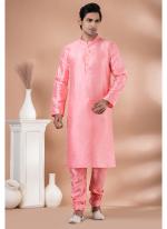 Banarasi Dhupion Pink Festival Wear Weaving Kurta Pajama